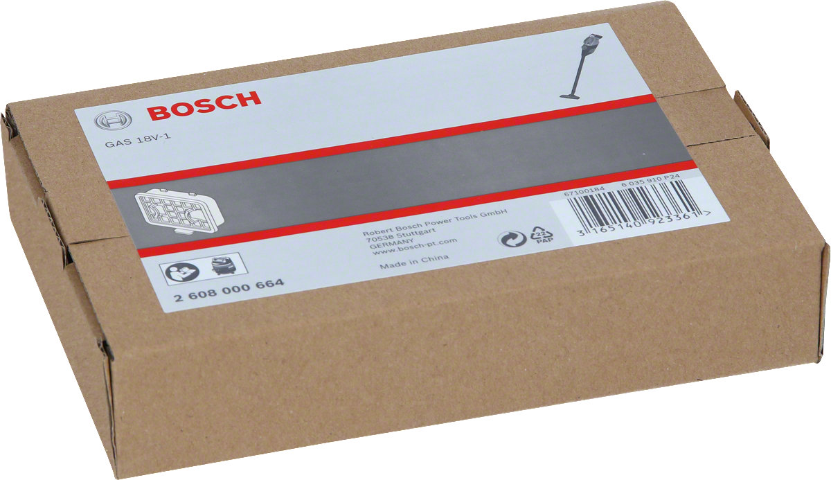 Bosch - Elektrikli Süpürgeler İçin Filtre (GAS18V-1 için uygun)