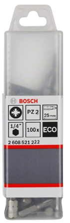 Bosch - Eco PZ2 Screwdriver Bit 25mm 100pcs