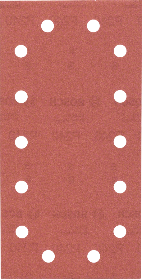 Bosch - 10-Pack of Oscillating Sanding Paper, 115 x 230 mm 240 Grit 14 Holes