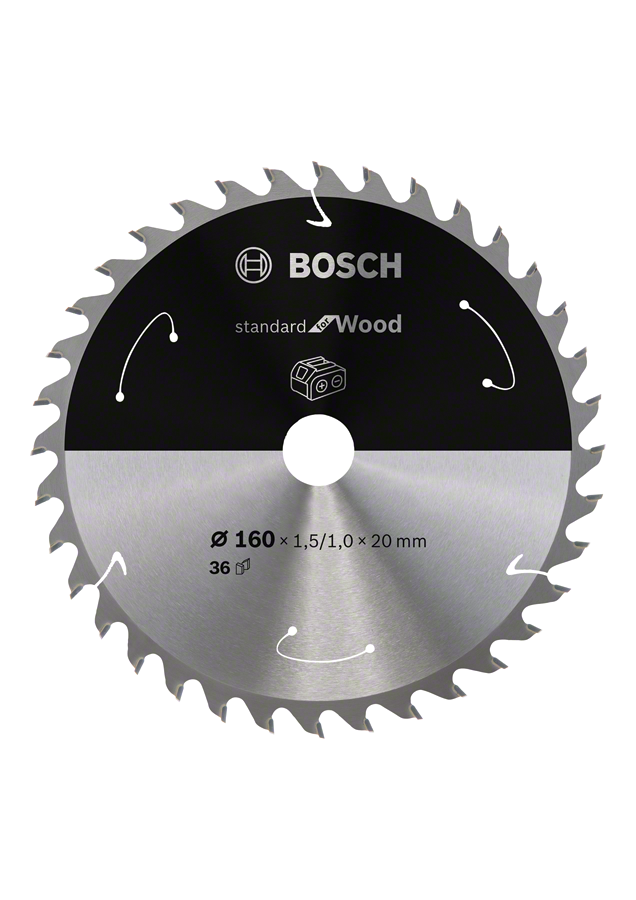 Bosch - Standard for Serisi Ahşap için Akülü Daire Testere Bıçağı 160*20 mm 36 Diş