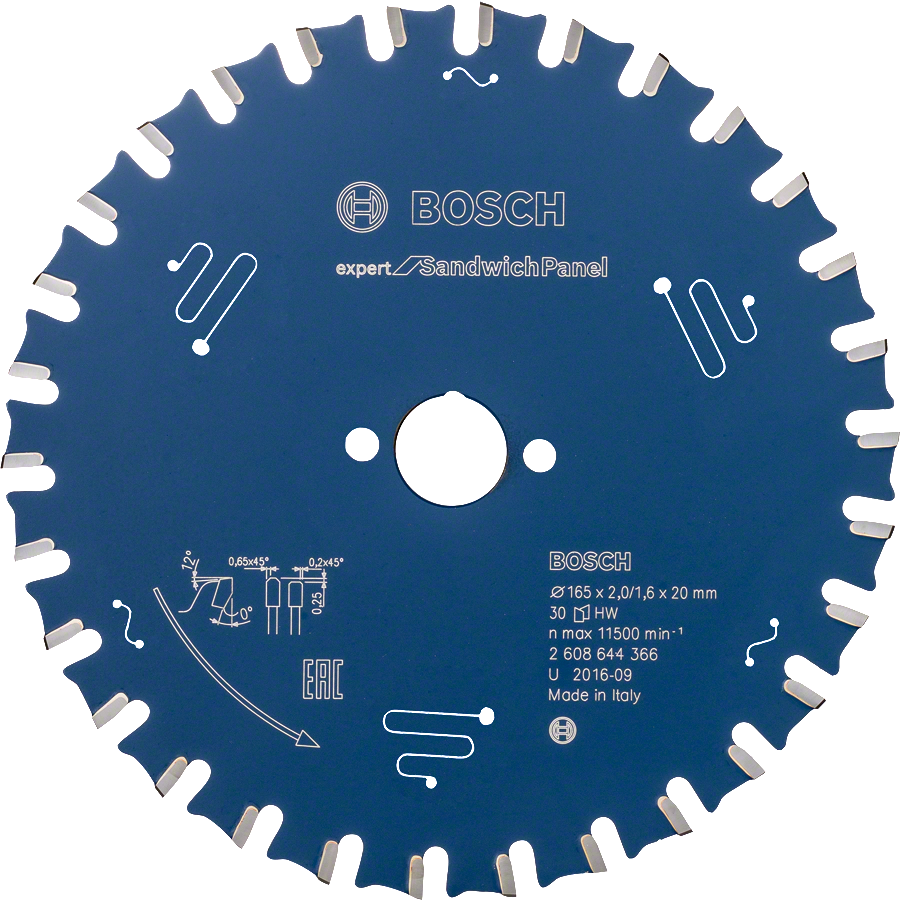 Bosch - Expert Series Circular Saw Blade for Sandwich Panel 165*20 mm 30 Teeth