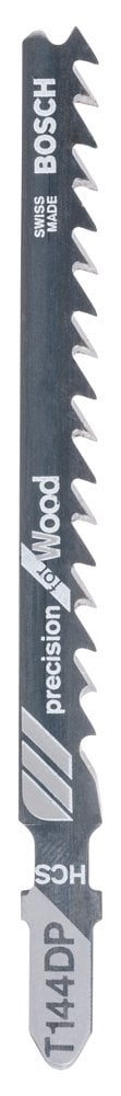 Bosch - Precision Cutting Series T 144 DP Jigsaw Blade for Wood - Pack of 5