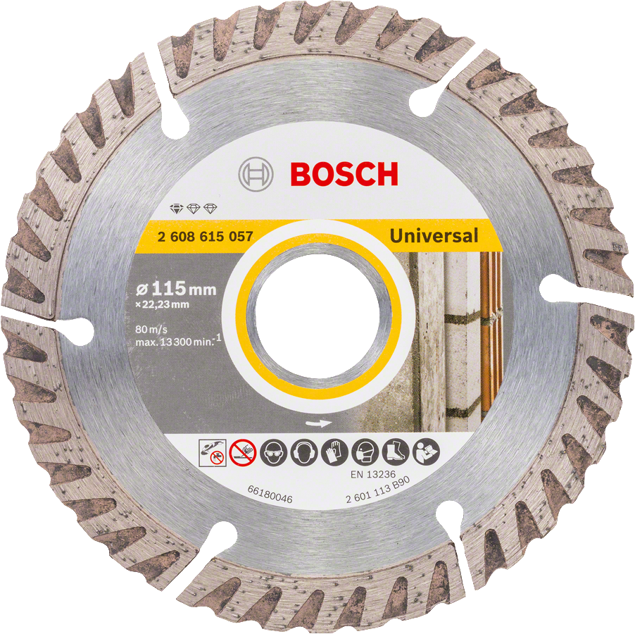 Bosch - Standard Seri Genel Yapı Malzemeleri İçin Elmas Kesme Diski 115 mm