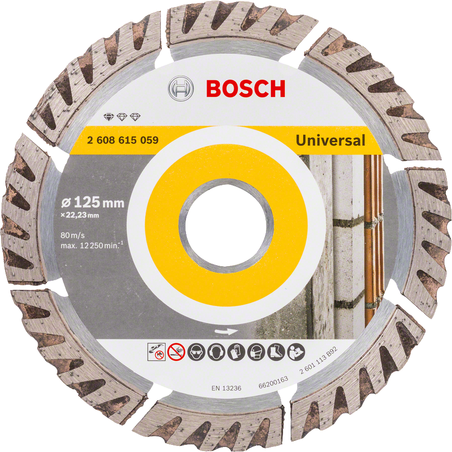 Bosch - Standard Seri Genel Yapı Malzemeleri İçin Elmas Kesme Diski 125 mm