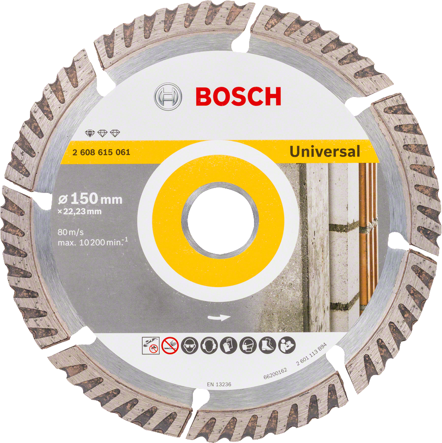 Bosch - Standard Seri Genel Yapı Malzemeleri İçin Elmas Kesme Diski 150 mm