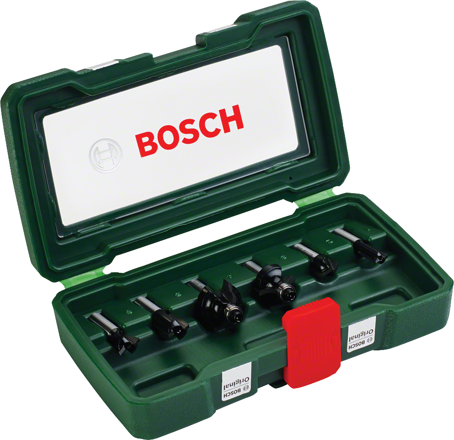 Bosch - 6 Piece Milling Set 8 mm Shank