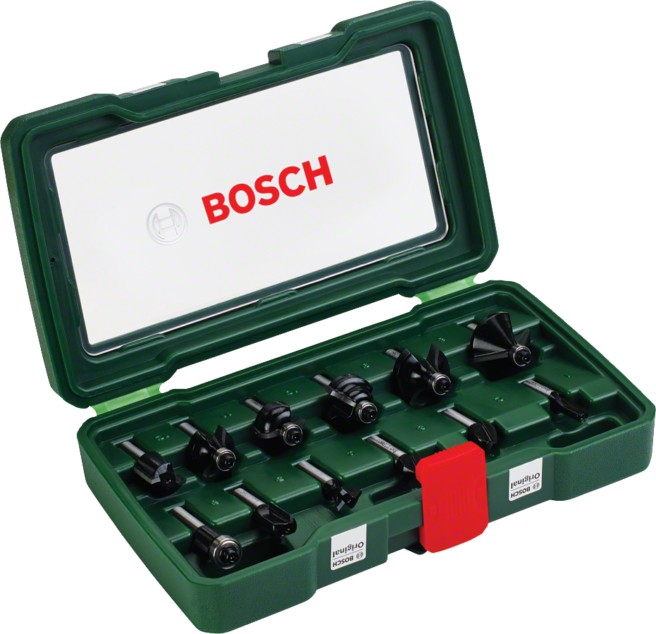 Bosch - 12 Piece Milling Set 8 mm Shank