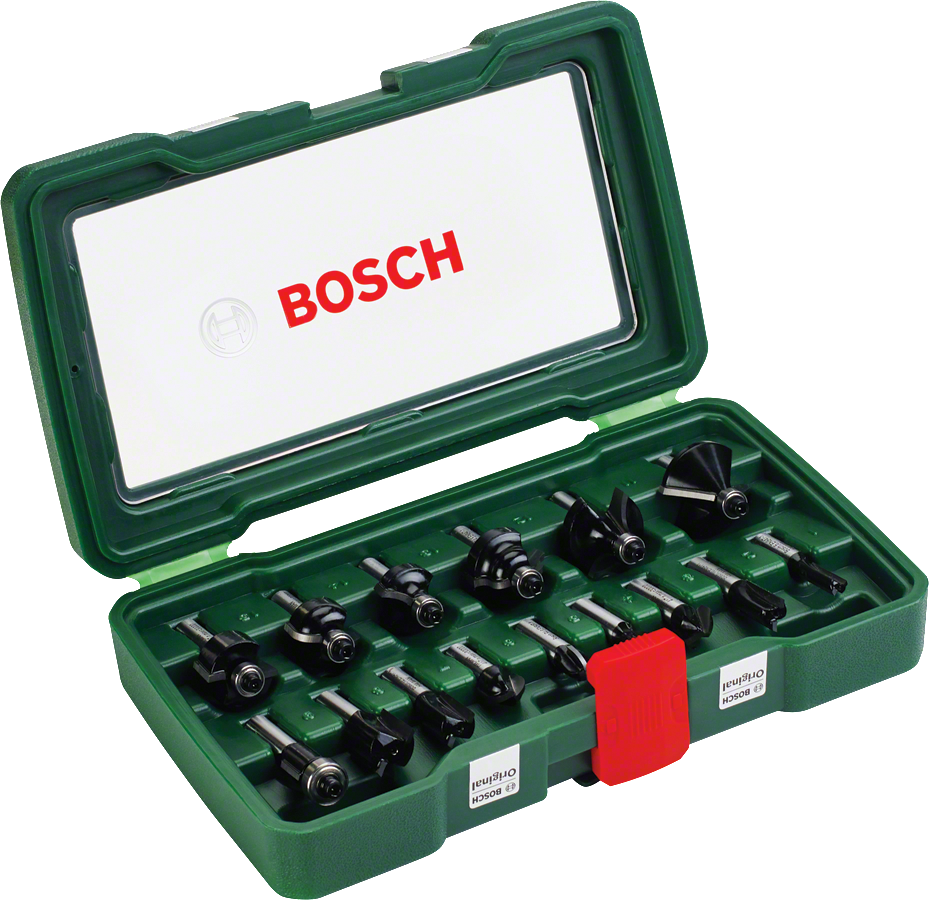 Bosch - 15 Piece Milling Set 8 mm Shank