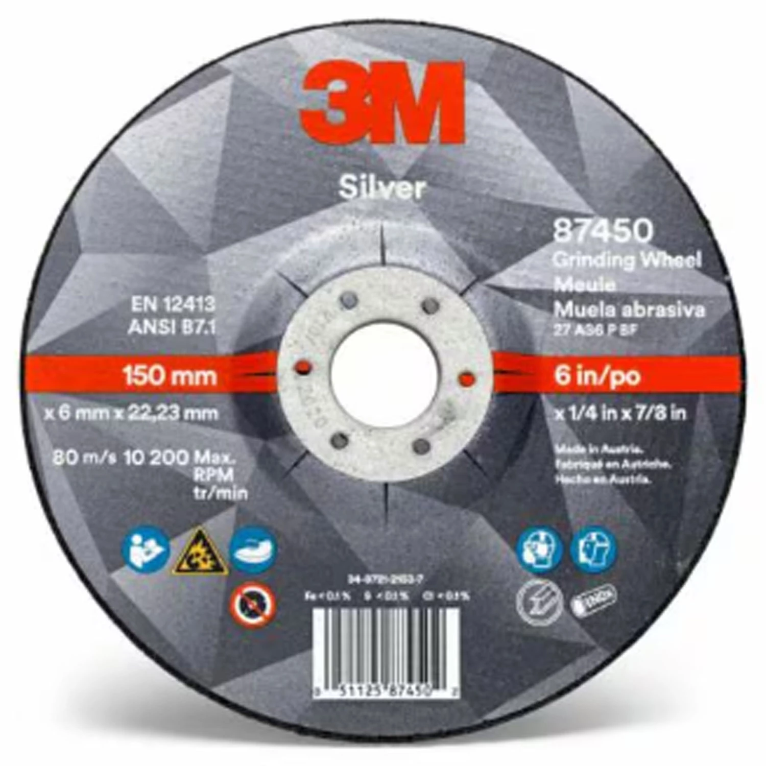 3M™ Silver Curved Grinding Wheel