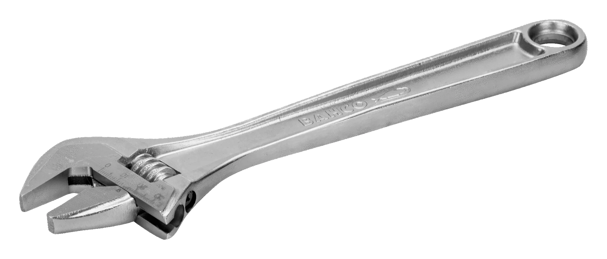 Bahco Chrome plated adjustable wrench, P series.