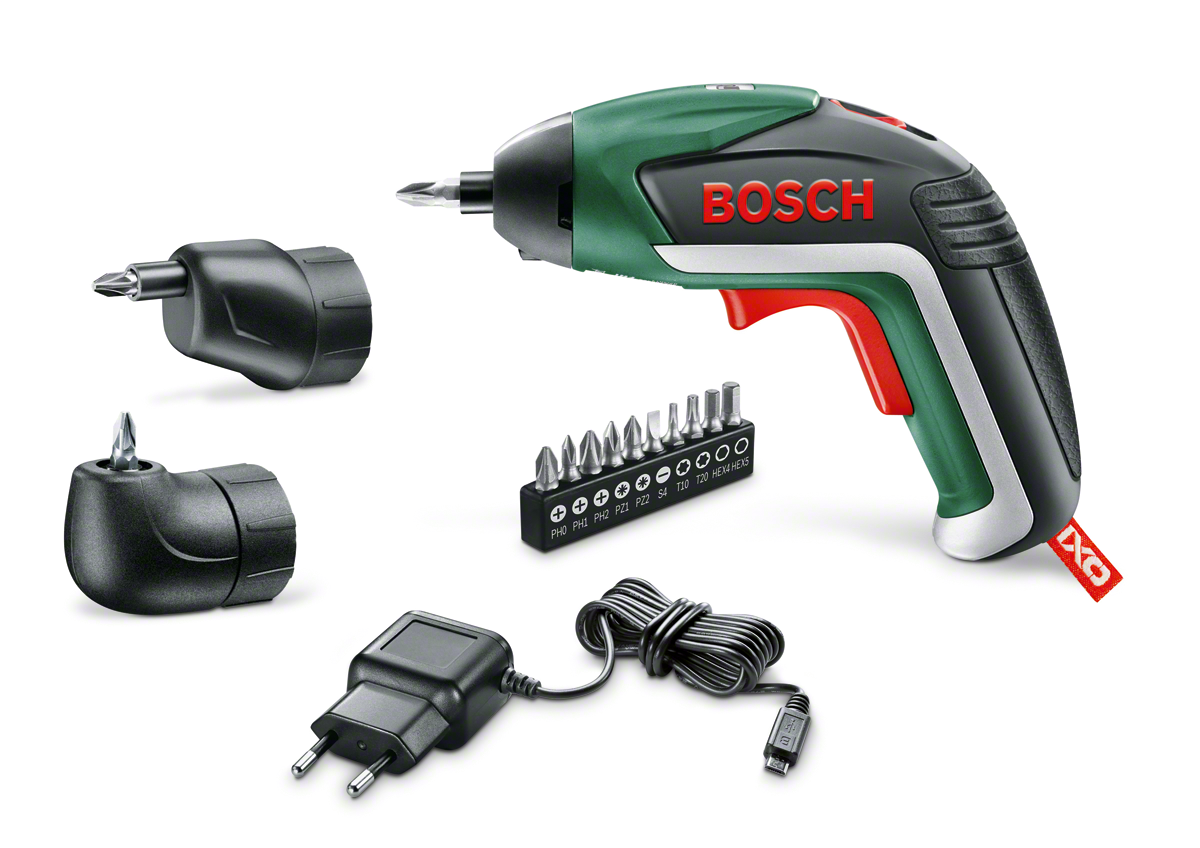 Bosch IXO Cordless Screwdriver + Corner + Eccentric Adapter