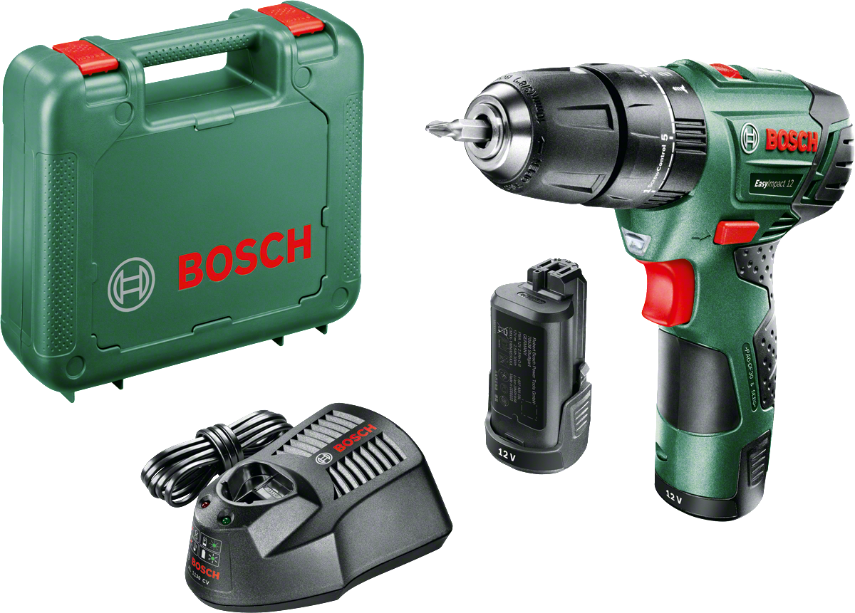 Bosch Easy Impact 12 Darbeli Matkap 2,5 AH (Çift Akü)