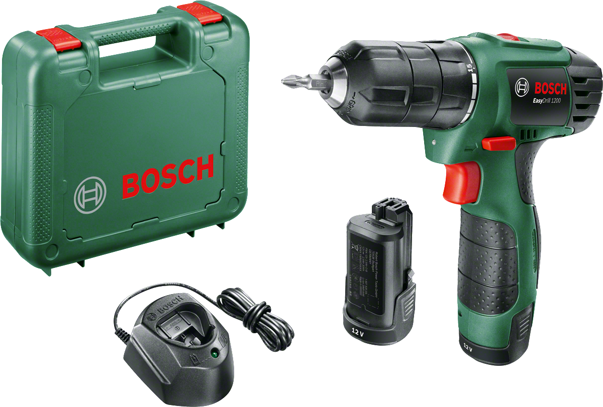 Bosch Easy Drill 1200 Çift Akülü Delme Vidalama Makinesi (2 x 1,5 Ah)