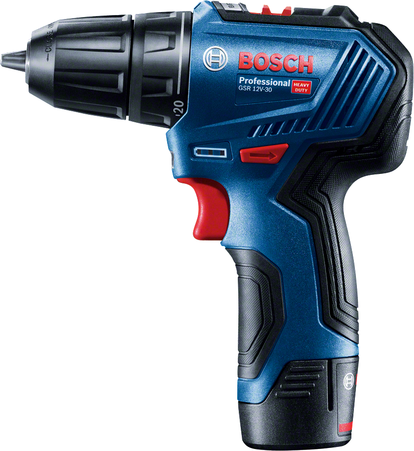 Bosch Professional GSR 12V-30 + 39 Piece Screwdriver Set Cordless Drill Driver