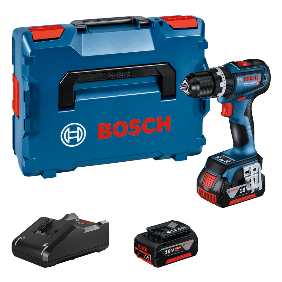 Bosch Professional GSB 18V-90 C (2x5.0Ah, GAL 18V-40, L-Boxx) Cordless Impact Drill Driver