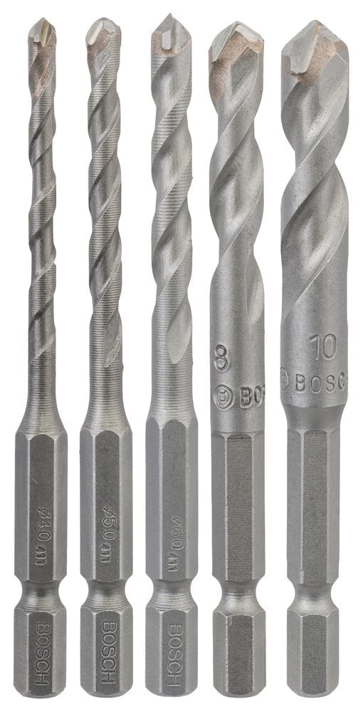 Bosch - Hexagon Shank, HEX-9 Series HEX-9 Series Ceramic Drill Bit Set of 5 4-5-6-8-10 mm