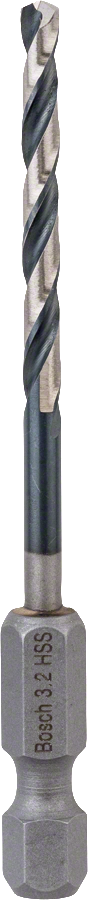 Bosch - Hexagon Shank - Impact Control - HSS Metal Drill Bit 3.2 * 75mm