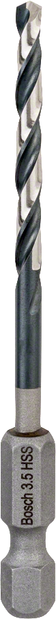 Bosch - Hexagon Shank - Impact Control - HSS Metal Drill Bit 3.5 * 79mm