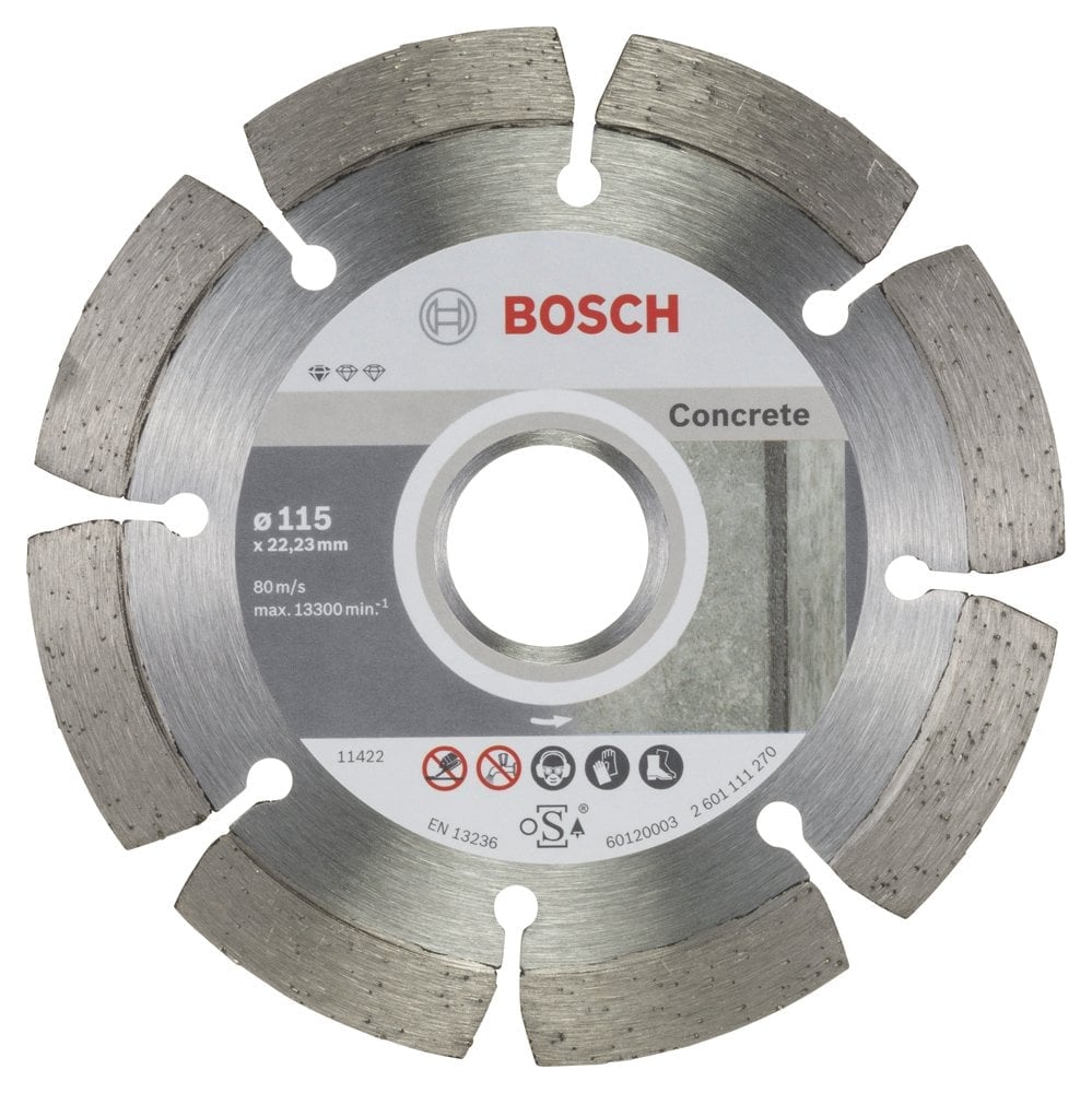 Bosch - Standard Series For Concrete, 9+1 Diamond Cutting Disc Set 115 mm