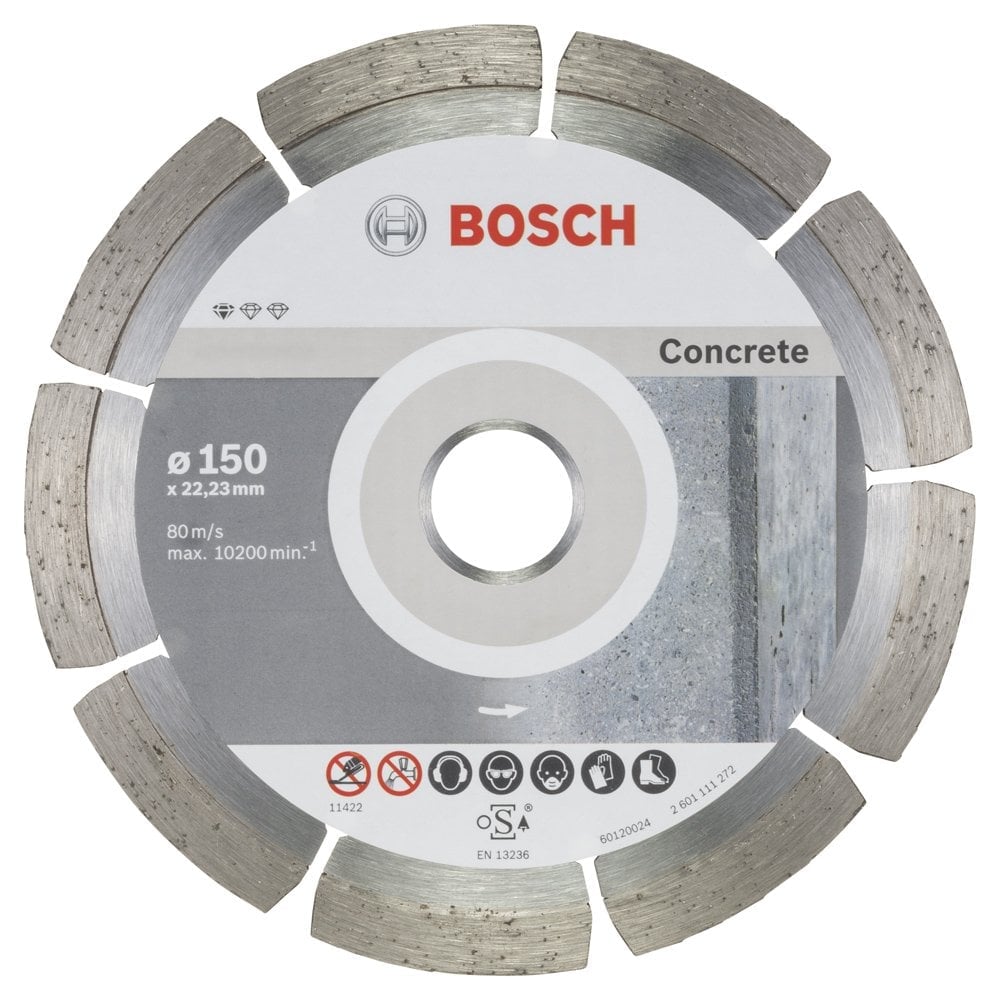 Bosch - Standard Series For Concrete, 9+1 Diamond Cutting Disc Set 150 mm