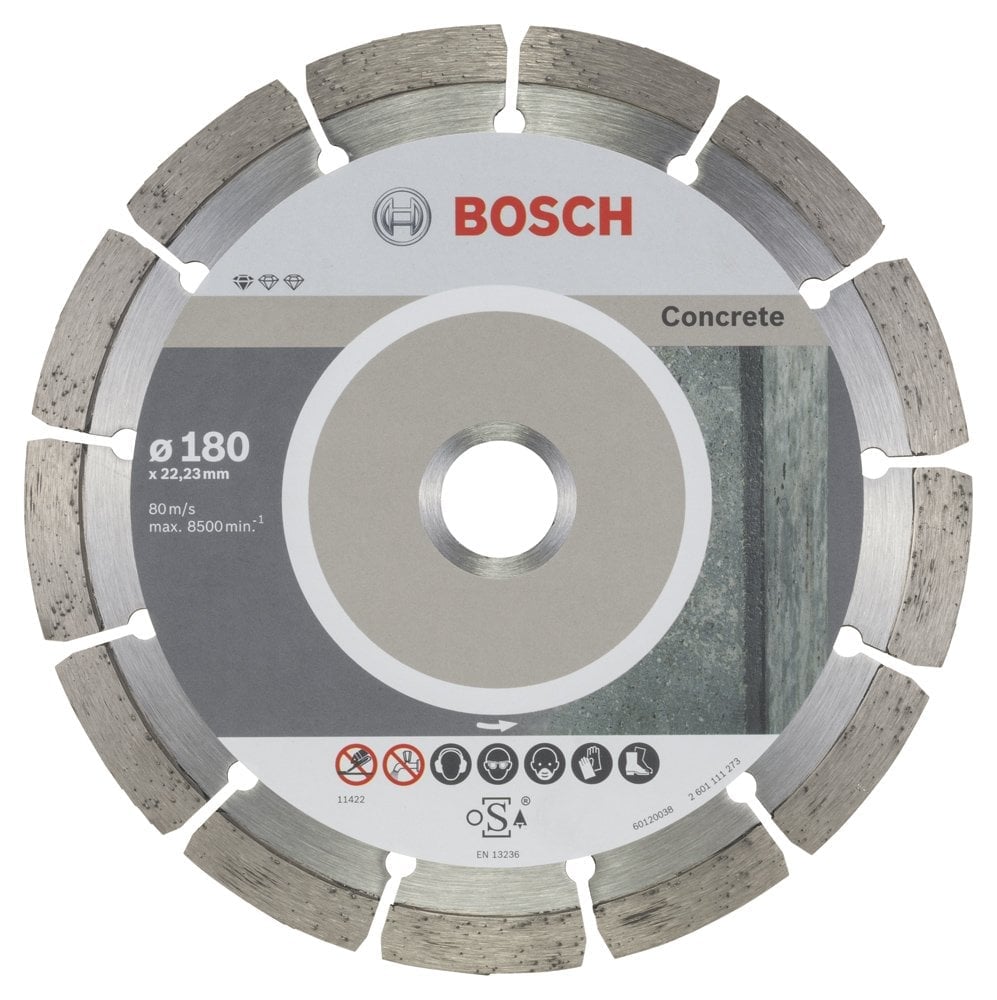 Bosch - Standard Series For Concrete, 9+1 Diamond Cutting Disc Set 180 mm