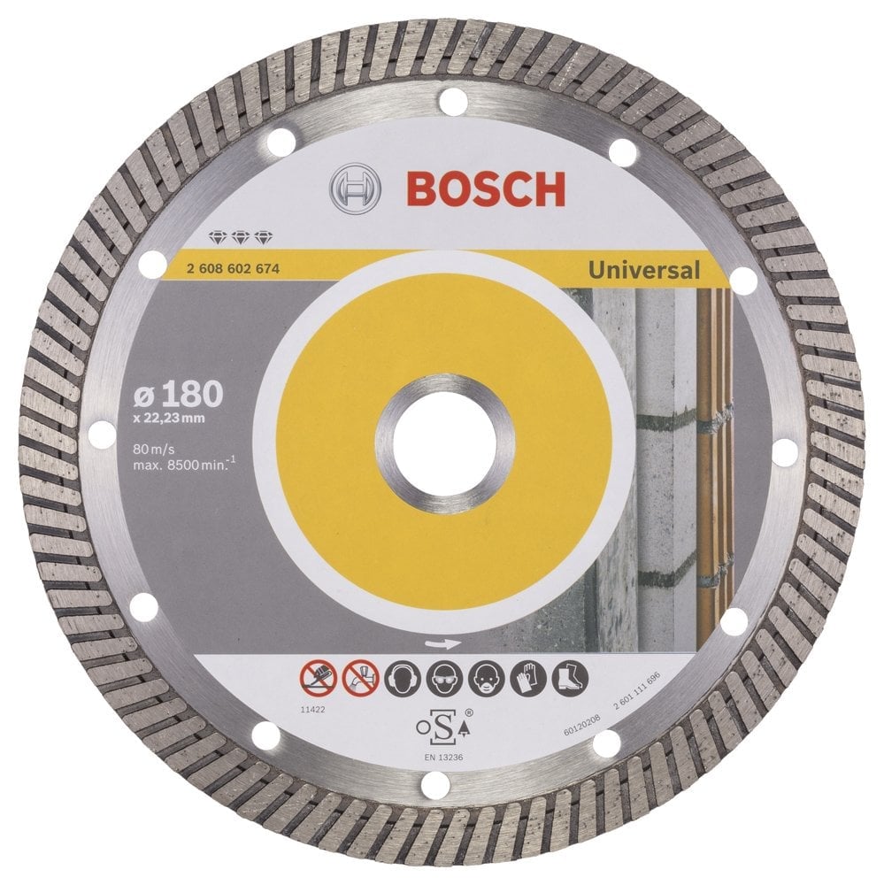 Bosch - Best Series Turbo Segmented Diamond Cutting Disc for General Building Materials 180 mm