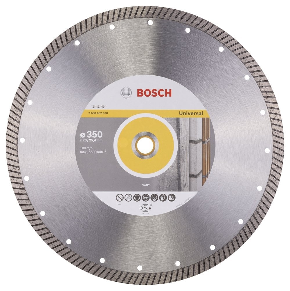 Bosch - Best Serisi Genel Yapı Malzemeleri İçin Turbo Segmanlı Elmas Kesme Diski 350 mm