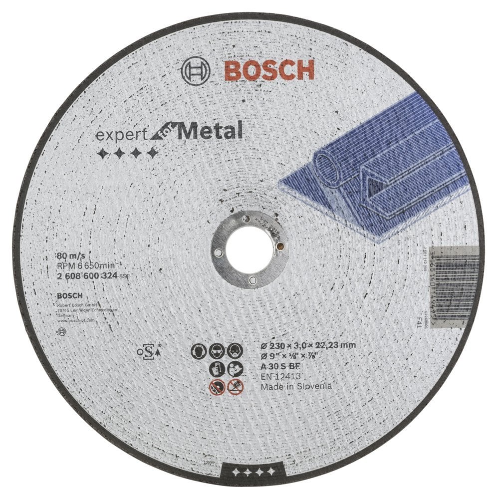 Bosch - 230 * 3.0 mm Expert Series Flat Metal Cutting Disc (Stone)