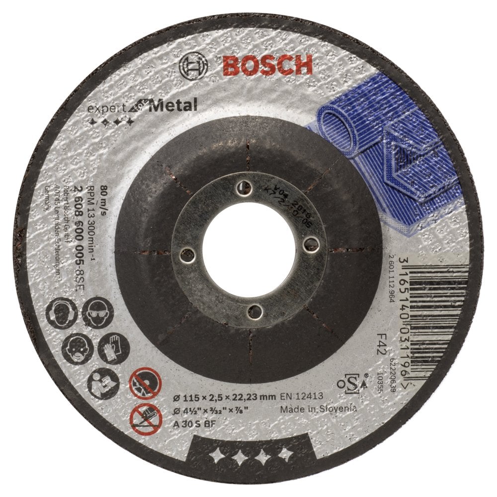 Bosch - 115 * 2.5 mm Expert Series Curved Metal Cutting Disc (Stone)