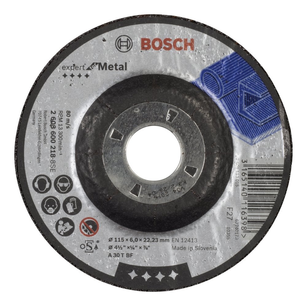 Bosch - 115 * 6.0 mm Expert Series Curved Metal Grinding Disc (Stone)