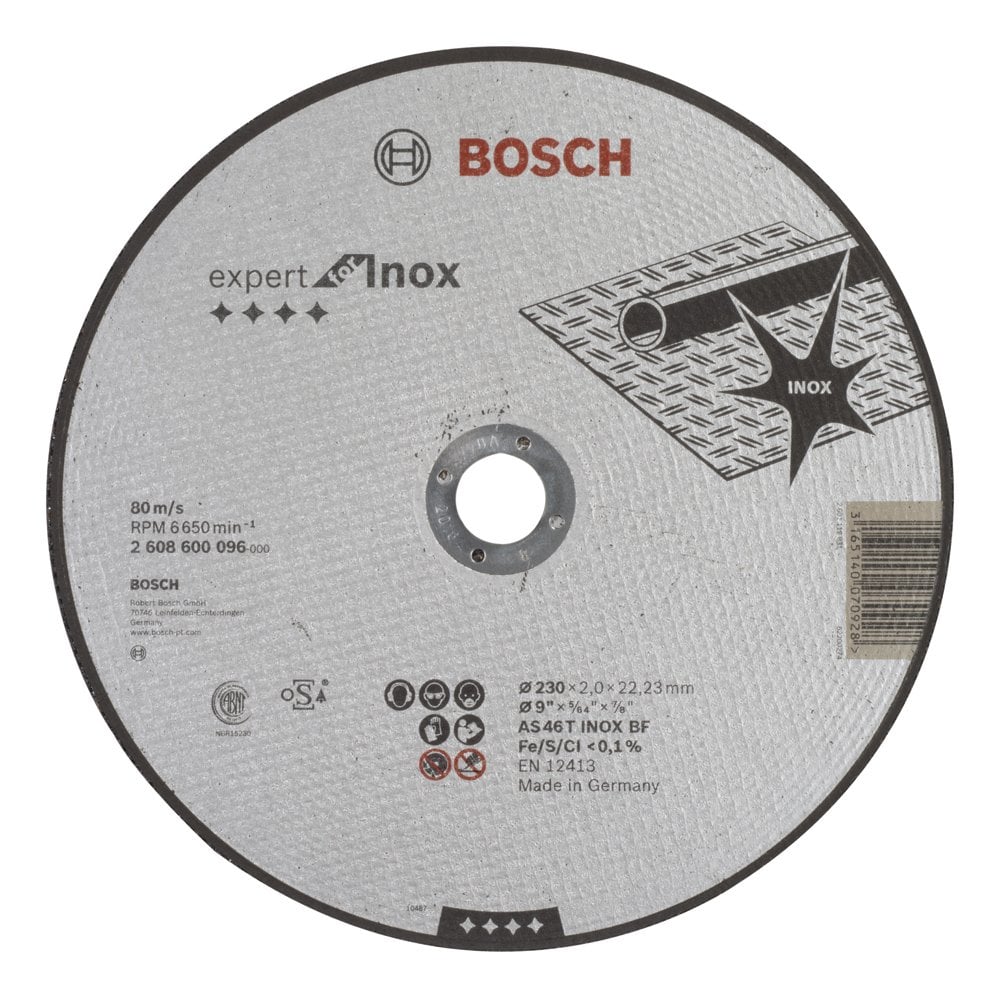 Bosch - 230 * 2.0 mm Expert Series Flat Inox (Stainless Steel) Cutting Disc (Stone)