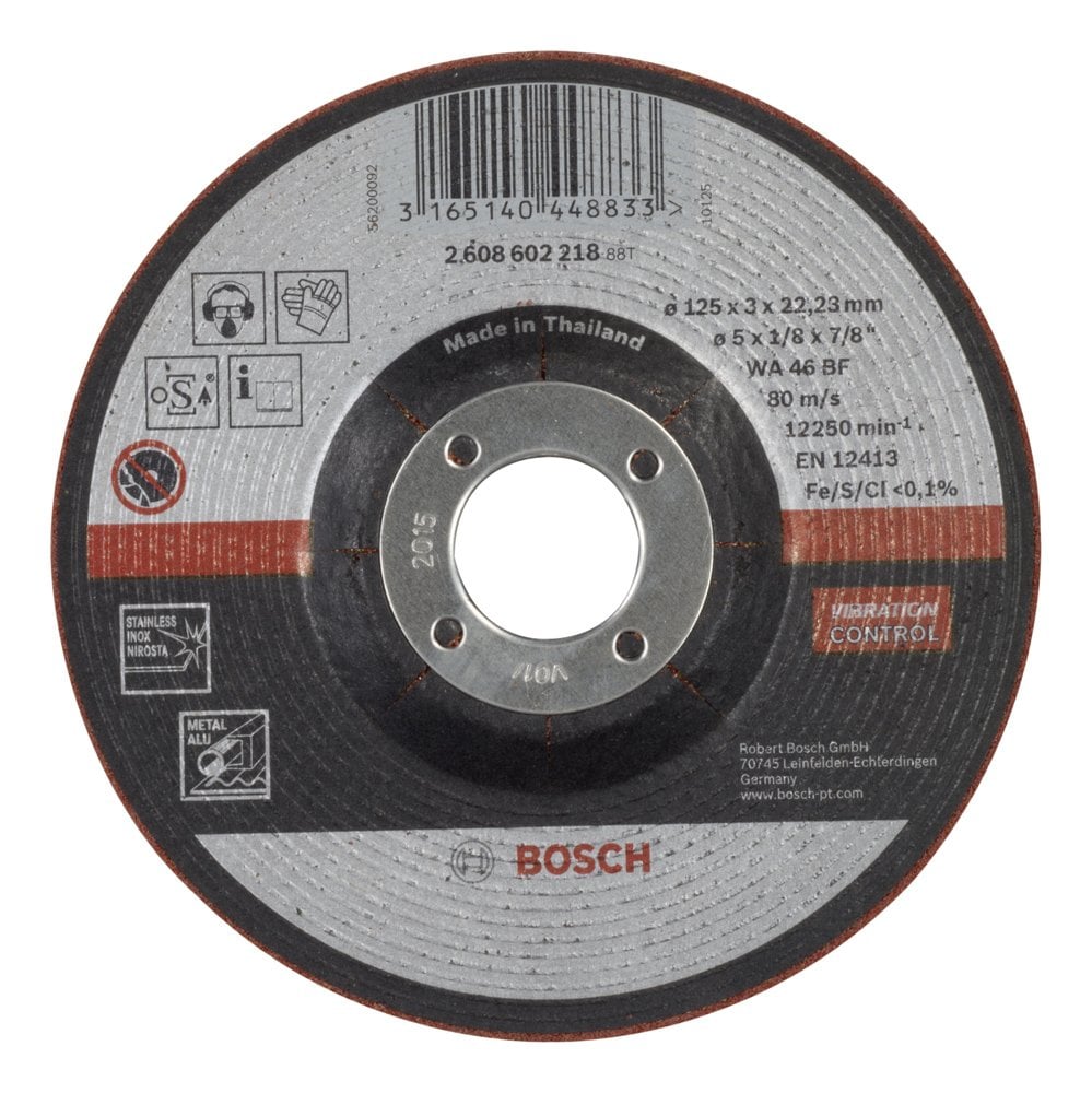 Bosch - 125*3,0 mm Yarı Esnek Inox (Paslanmaz Çelik) Taşlama Diski