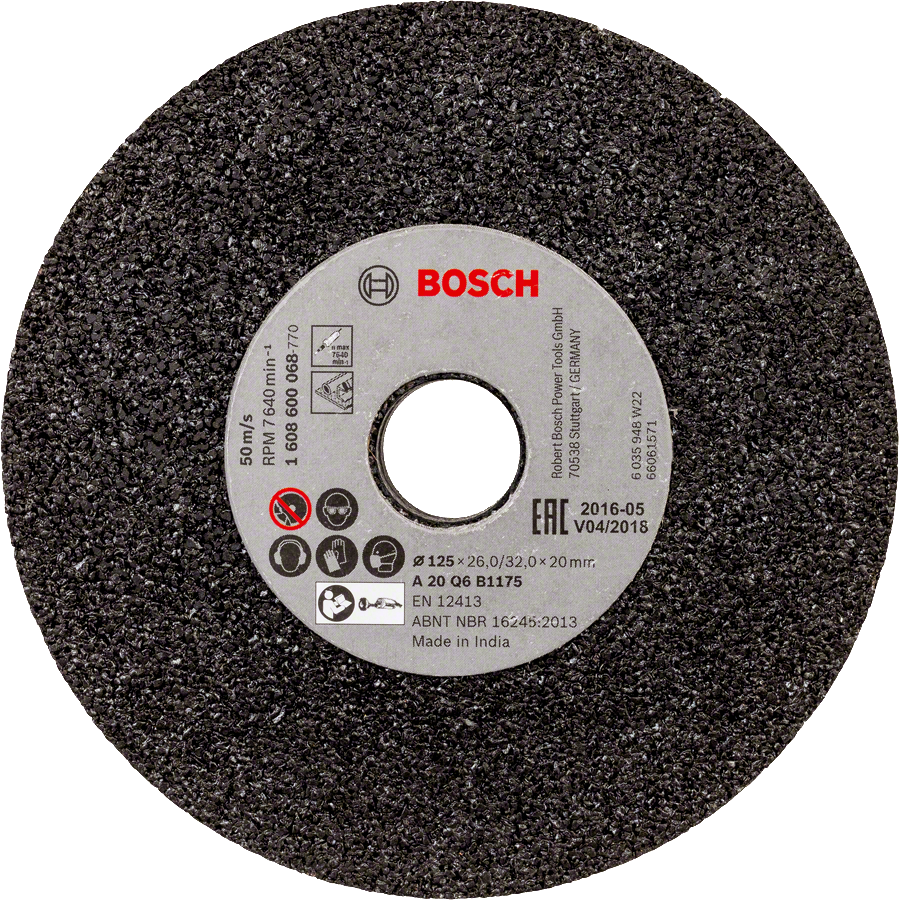 Bosch - 125 mm 20 Grit Grinding Stone SiC for GGS6S