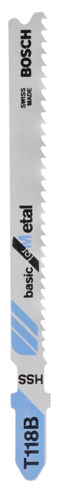 Bosch - Economic Series T 118 B Jigsaw Blade for Metal - 25 Piece Pack