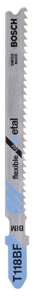 Bosch - T 118 BF Jigsaw Blade for Metal Break-Resistant Series - Pack of 25