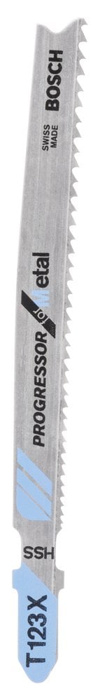 Bosch - T 123 XF Jigsaw Blade for Metal with Gradual Increasing Tooth Series - Pack of 25