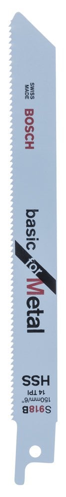 Bosch - Basic Series Sabre Saw Blade for Metal S 918 BF - 2 Pieces