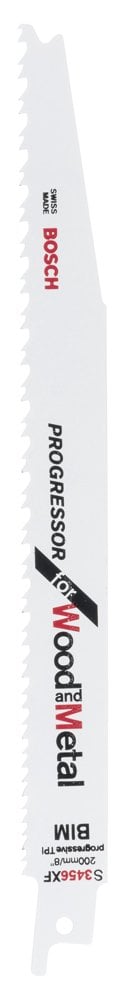 Bosch - Progressor Series Sabre Saw Blade for Wood and Metal S 3456 XF - 100's