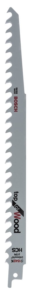 Bosch - Top Series Sabre Saw Blade for Wood S 1542 K - 5 Pieces