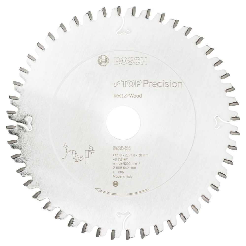 Bosch - Best Series Circular Saw Blade for Fine Cutting Wood 210*30 mm 48 Teeth