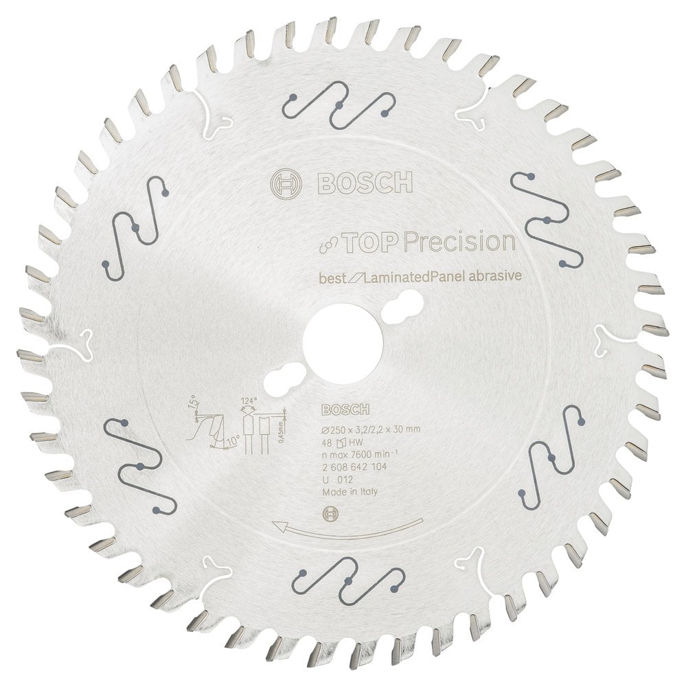 Bosch - Best Series Precision Cutting Abrasive Coated Laminated Panel Circular Saw Blade 250*30 mm 48 Teeth