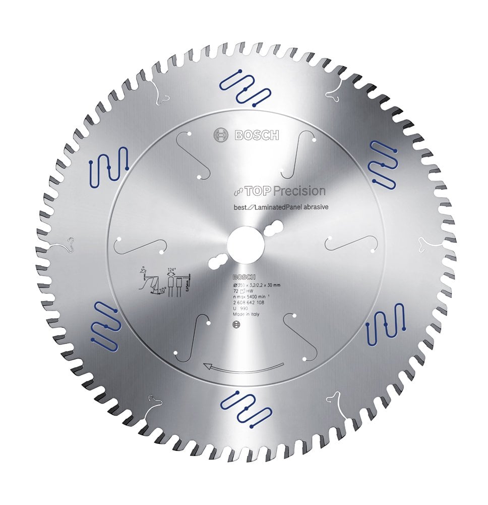 Bosch - Best Series Precision Cutting Abrasive Coated Laminated Panel Circular Saw Blade 350*30 mm 72 Teeth