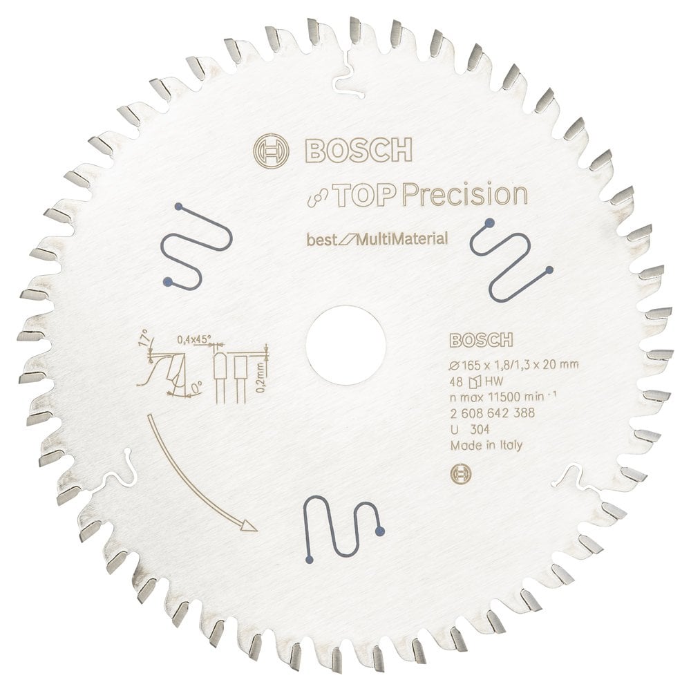 Bosch - Best Series Precision Cutting Multi-Material Circular Saw Blade 165*20 mm 48 Teeth