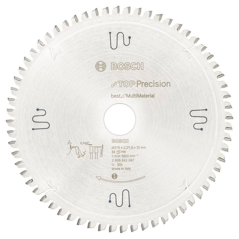 Bosch - Best Series Precision Cutting Multi-Material Circular Saw Blade 216*30 mm 64 Teeth