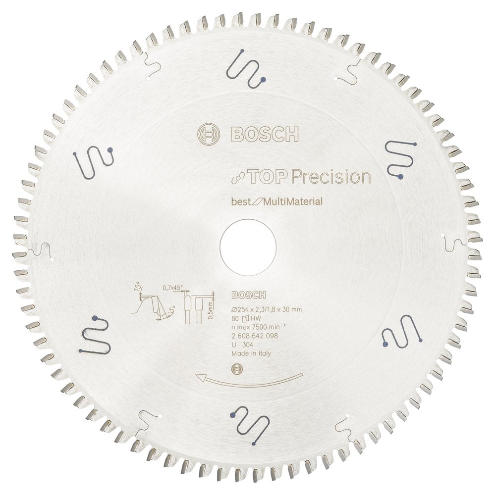 Bosch - Best Series Precision Cutting Multi-Material Circular Saw Blade 254*30 mm 80 Teeth