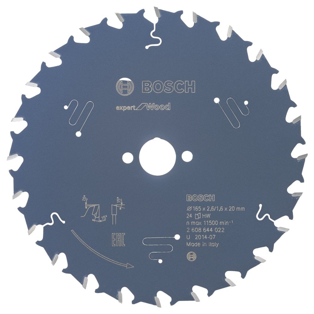 Bosch - Expert Series Circular Saw Blade for Wood 165*20 mm 24 Teeth