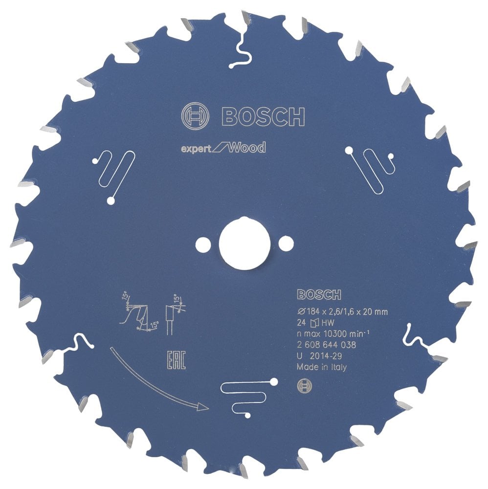 Bosch - Expert Series Circular Saw Blade for Wood 184*20 mm 24 Teeth