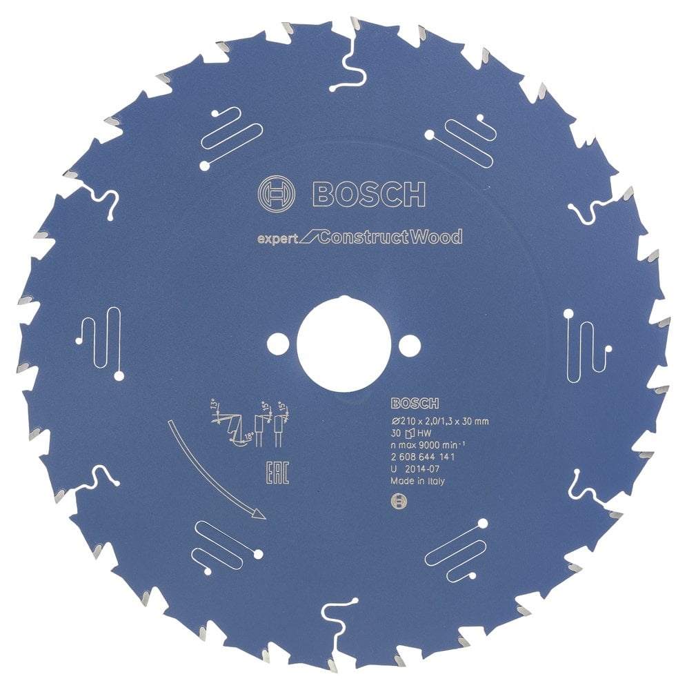 Bosch - Expert Series Circular Saw Blade for Construction Wood 210*30 mm 30 Teeth