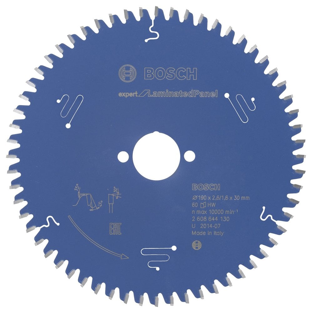 Bosch - Expert Series Circular Saw Blade for Laminated Panel 190*30 mm 60 Teeth