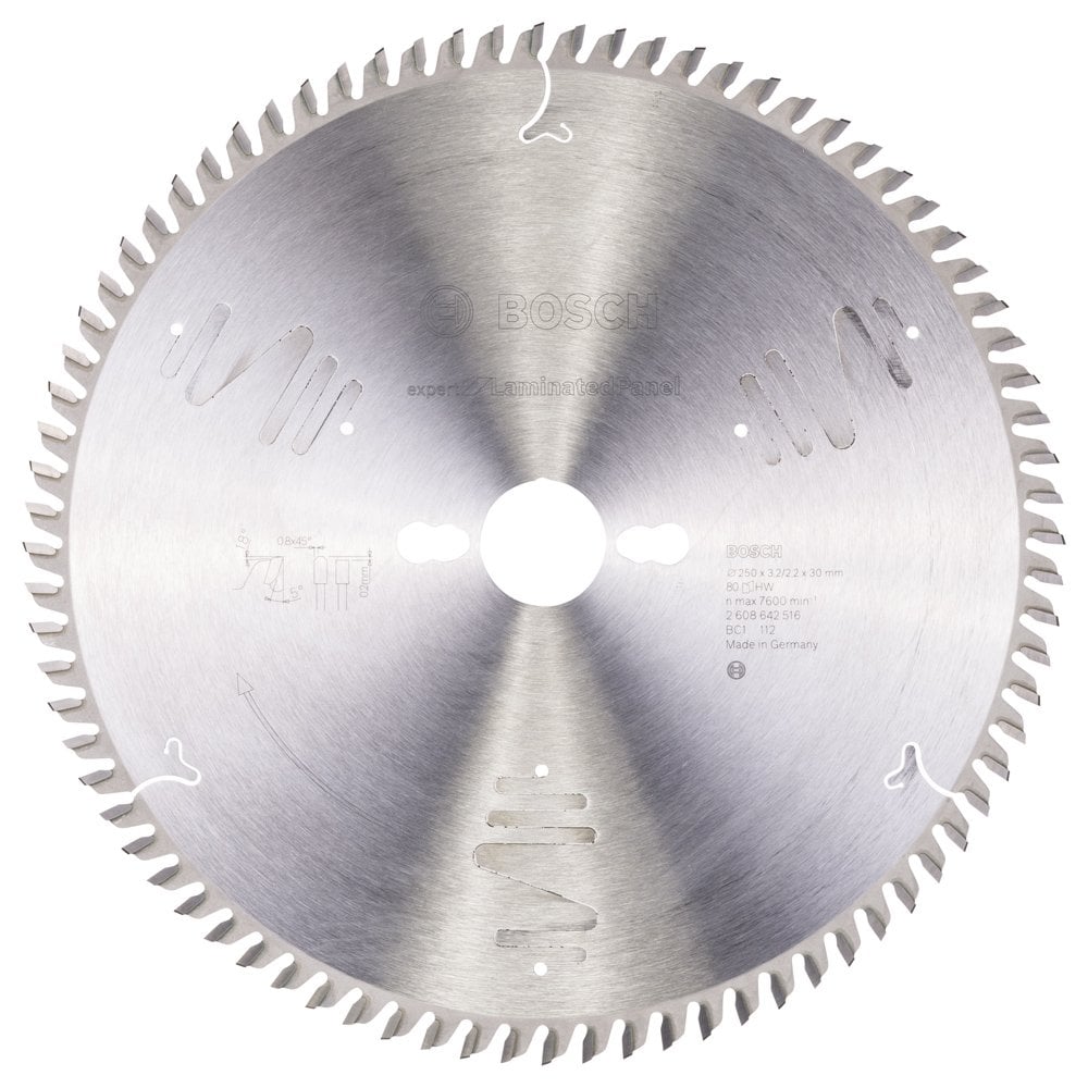 Bosch - Expert Series Circular Saw Blade for Laminated Panel 250*30 mm 80 Teeth